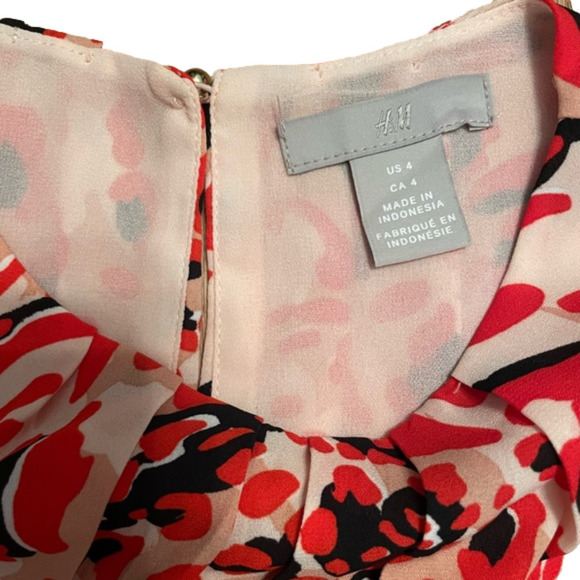 H&M Sleeveless Mini Sheath Crepe Dress Size 4 - Picture 4 of 6